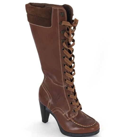 Cole Haan Shoes - Cole Haan Knee Boots 5.5 B Peyton Lace Up Leather‎
